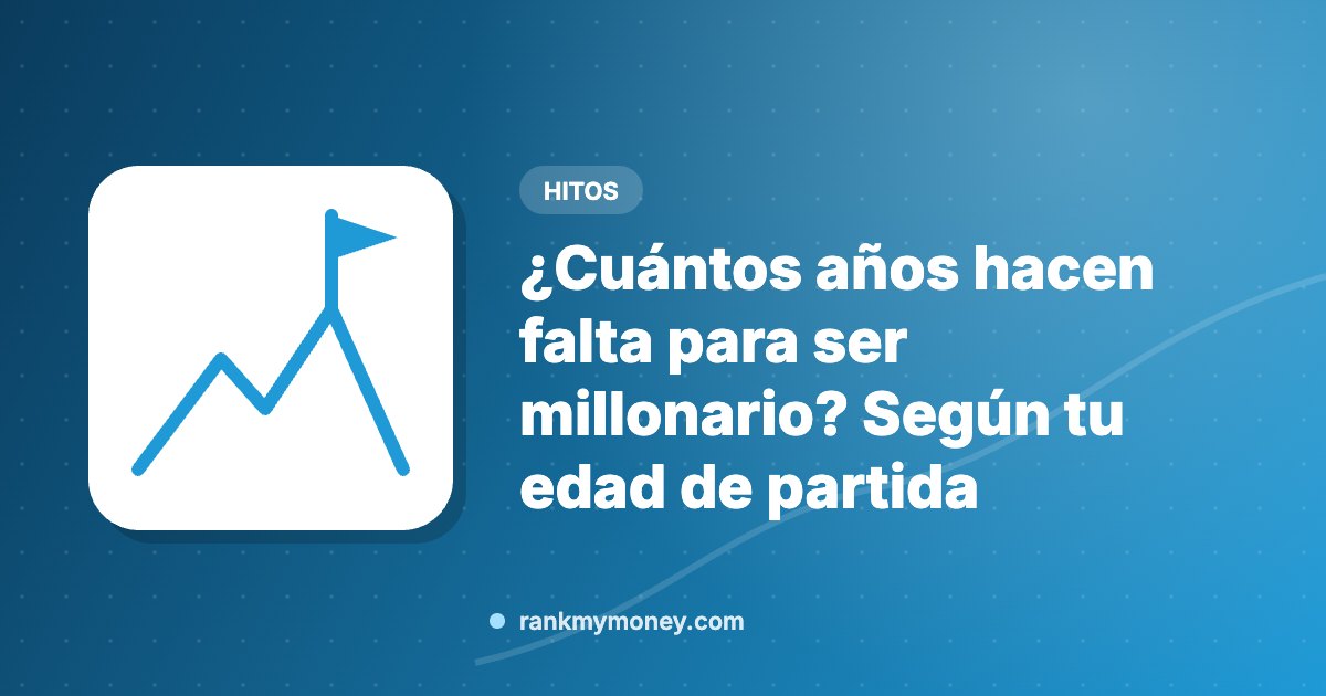 Ilustración sobre: ¿Cuántos años hacen falta para ser millonario? Según tu edad de partida