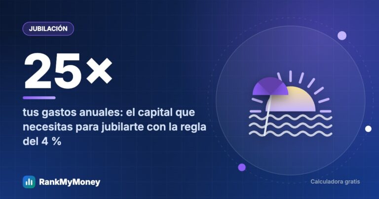 ¿Cuánto dinero necesito para jubilarme? Calculadora por país — 25× tus gastos anuales: el capital que necesitas para jubilarte con la regla del 4 %